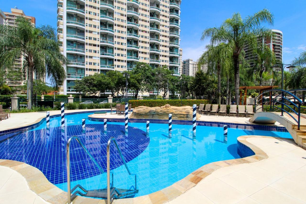 Barra Da Tijuca - 9 - Flat Premium Com Cozinha, Fogao Cooktop, Geladeira Grande, Smart Tv Grande, Lindo E Muitissimo Confortavel, Balsa Para A Praia Gratis E Estacionamento Gratuito 리오데자네이루 외부 사진