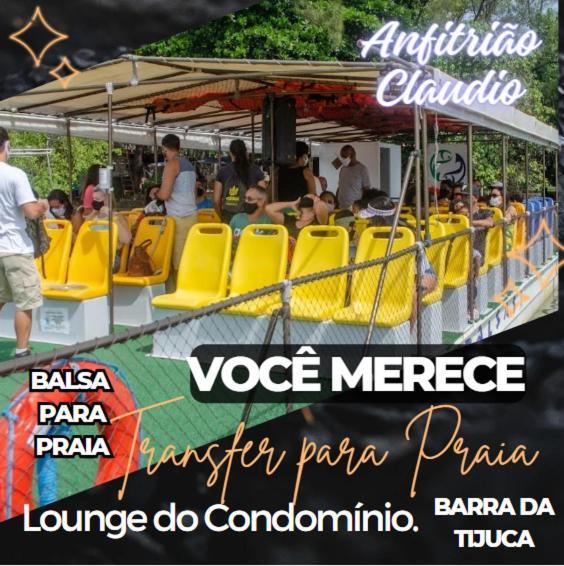 Barra Da Tijuca - 9 - Flat Premium Com Cozinha, Fogao Cooktop, Geladeira Grande, Smart Tv Grande, Lindo E Muitissimo Confortavel, Balsa Para A Praia Gratis E Estacionamento Gratuito 리오데자네이루 외부 사진